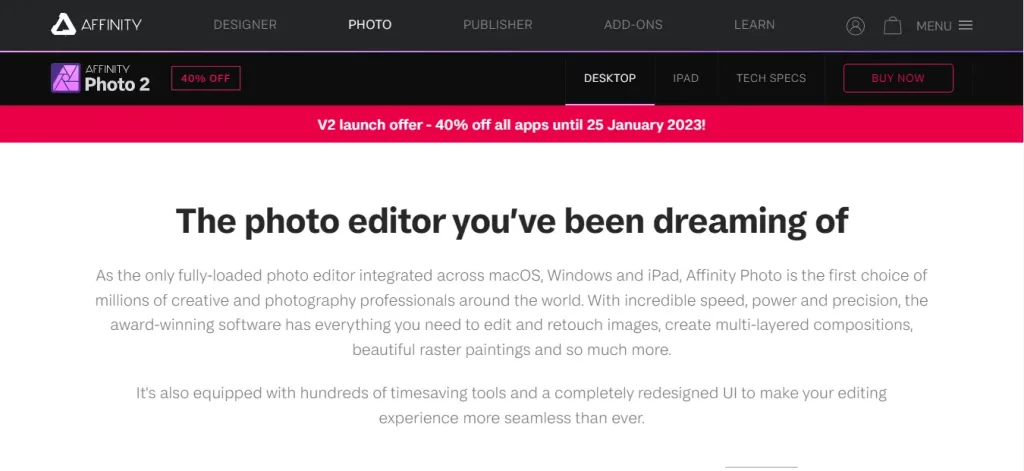 Affinity Photo Editor - Adobe Photoshop Alternatives